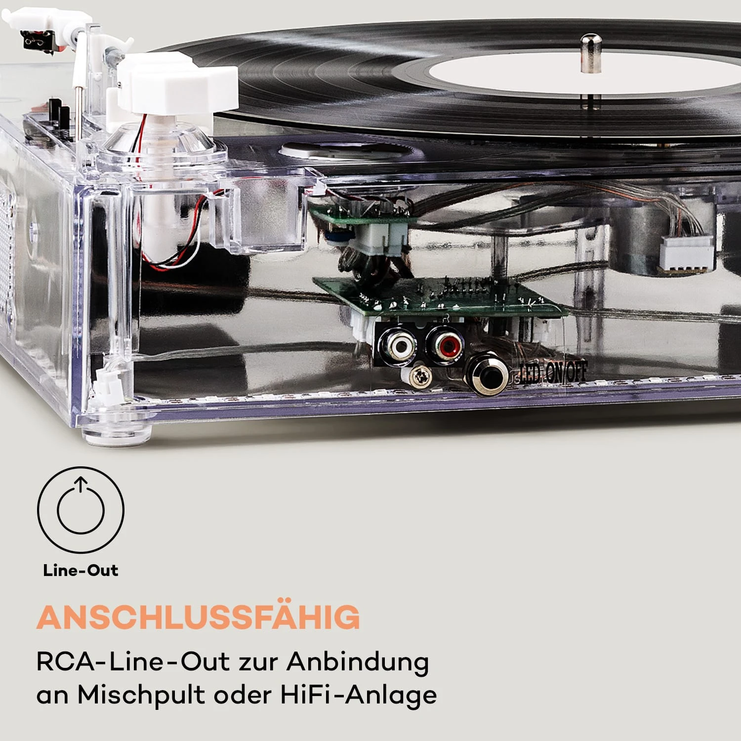 ClearTech Plattenspieler 33/45/78 U/min Bluetooth Stereolautsprecher 7 ClearTech Plattenspieler 33/45/78 U/min Bluetooth Stereolautsprecher – Bild 7
