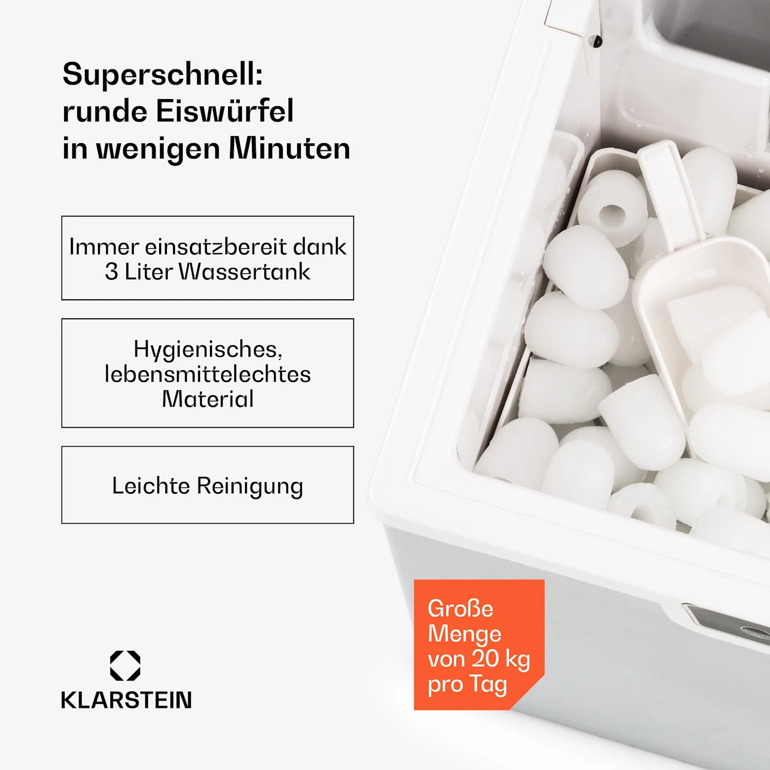 Icefestival Bullet Eiswürfelbereiter 400W 1,9l 20kg/24h 2 Icefestival Bullet Eiswürfelbereiter 400W 1,9l 20kg/24h – Bild 2