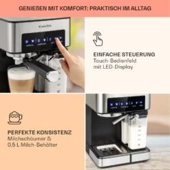 Arabica Comfort Espressomaschine 1350W 20 Bar 1,8l Touch-Bedienfeld -Innovation Home Appliances Store 10035655 de 0003 usp