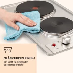 Appetito Domino Elektrokochfeld 2 Platten 3000 Watt Edelstahl -Innovation Home Appliances Store 10035700 de 0005 logo