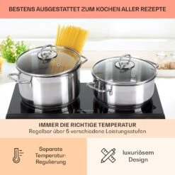 Cookbuddy Doppel-Kochfeld 2400W 5 Leistungsstufen Glaskeramik -Innovation Home Appliances Store 10035705 de 0005 usp