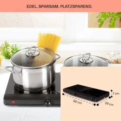 Cookbuddy Doppel-Kochfeld 2400W 5 Leistungsstufen Glaskeramik -Innovation Home Appliances Store 10035705 de 0006 usp