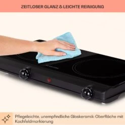 Cookbuddy Doppel-Kochfeld 2400W 5 Leistungsstufen Glaskeramik -Innovation Home Appliances Store 10035705 de 0007 usp