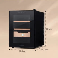 Klarstein El Presidente 37 Zigarren-Humidor 37L 2 Einschübe 1 Fach Zedernholz -Innovation Home Appliances Store 10036101 yy 0007 logo