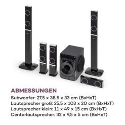 Areal 825 5.1 Lautsprechersystem 200 W RMS BT USB SD AUX Fernbedienung -Innovation Home Appliances Store 10036134 de 0008 logo