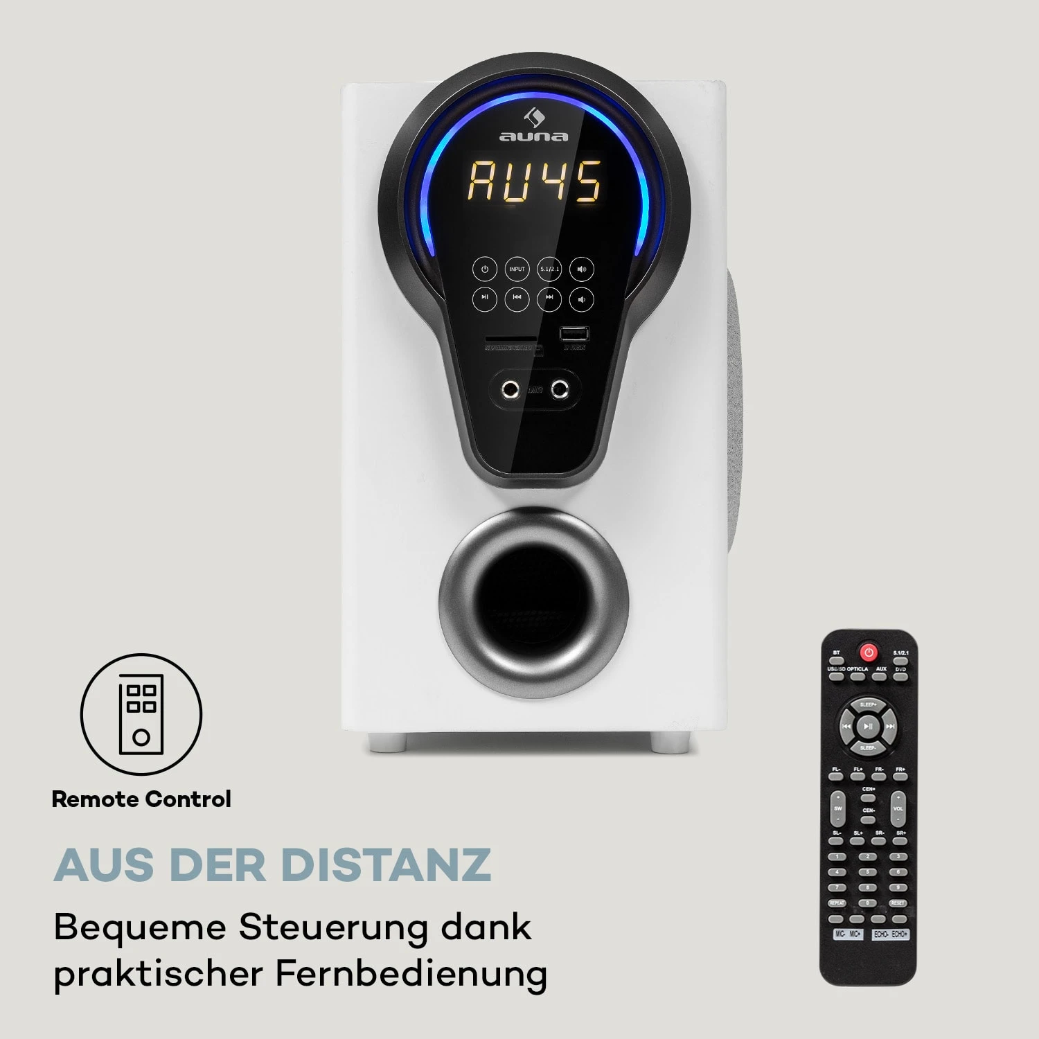Areal 525 DG 5.1-Surround-System 125W RMS Opt-In BT USB SD AUX Fernbedienung 6 Areal 525 DG 5.1-Surround-System 125W RMS Opt-In BT USB SD AUX Fernbedienung – Bild 6