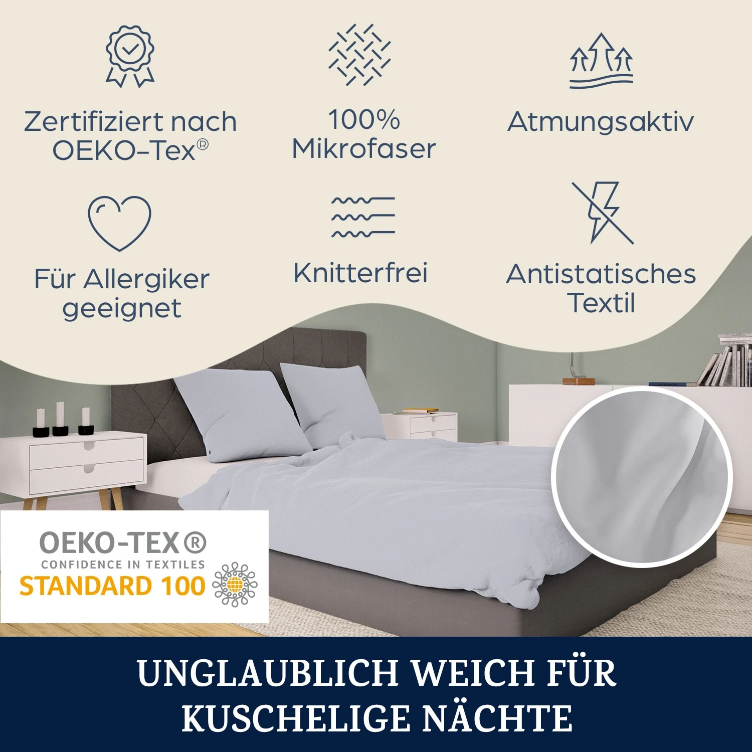 Traumwolle Biber-Bettwäsche 135x200 Cm 2 Traumwolle Biber-Bettwäsche 135x200 Cm – Bild 2