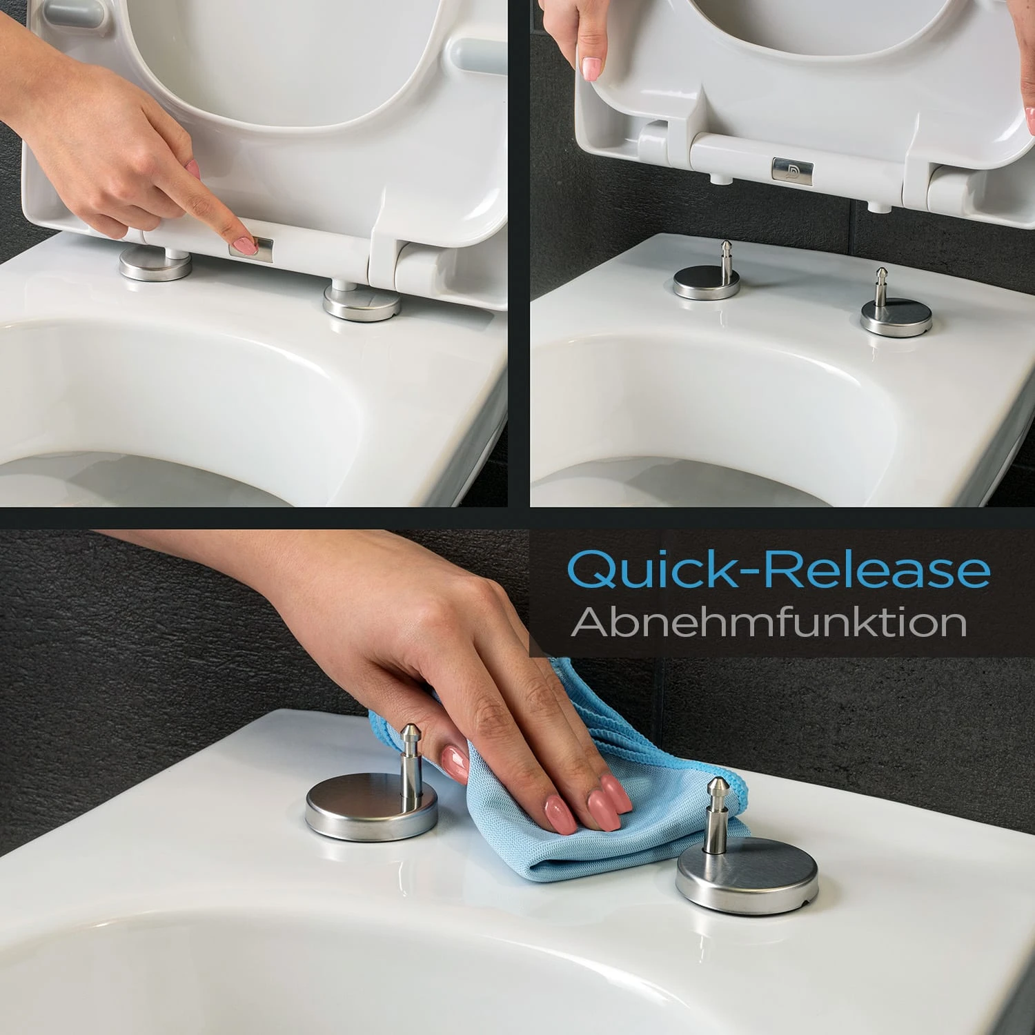 Lamera Toilettendeckel Eckige Form Absenkautomatik Antibakteriell 4 Lamera Toilettendeckel Eckige Form Absenkautomatik Antibakteriell – Bild 4