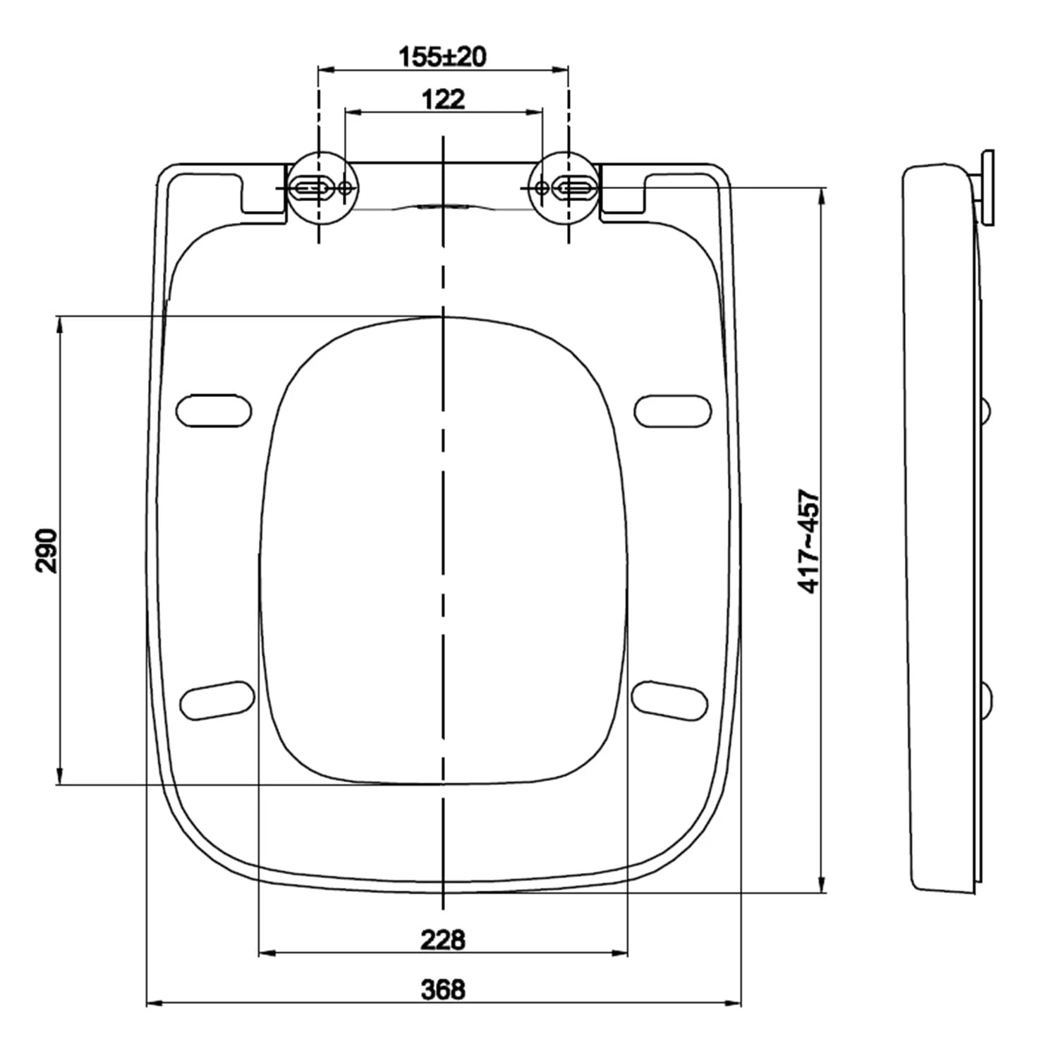 Lamera Toilettendeckel Eckige Form Absenkautomatik Antibakteriell 8 Lamera Toilettendeckel Eckige Form Absenkautomatik Antibakteriell – Bild 8