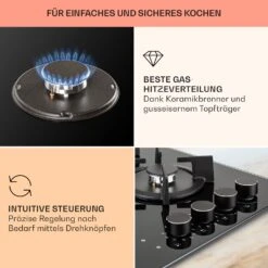 MultiChef 4 Kombi-Gaskochfeld Gas/Glaskeramik 4 Zonen -Innovation Home Appliances Store 10036337 de 0004 usp