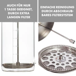 Glaswerk Ristretto French Press 0,35 Liter Borosilikatglas Edelstahl Walnussholz -Innovation Home Appliances Store 10036360 de 0006 logo