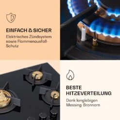 Goldflame 3 Gaskochfeld 3-flammig Messing-Brenner Glaskeramik 11 Goldflame 3 Gaskochfeld 3-flammig Messing-Brenner Glaskeramik -Innovation Home Appliances Store 10037805 de 0005 logo