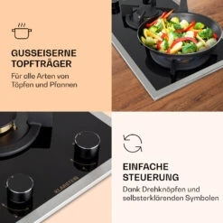 Goldflame Domino Prime Gaskochfeld 2-flammig Messing-Brenner Glaskeramik 9 Goldflame Domino Prime Gaskochfeld 2-flammig Messing-Brenner Glaskeramik -Innovation Home Appliances Store 10037806 de 0003 logo