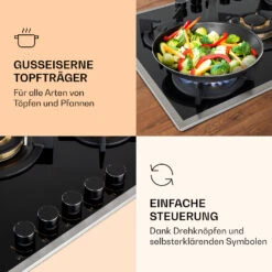 Goldflame 5 Prime Gaskochfeld 5-flammig Messing-Brenner Glaskeramik -Innovation Home Appliances Store 10037808 de 0003 logo