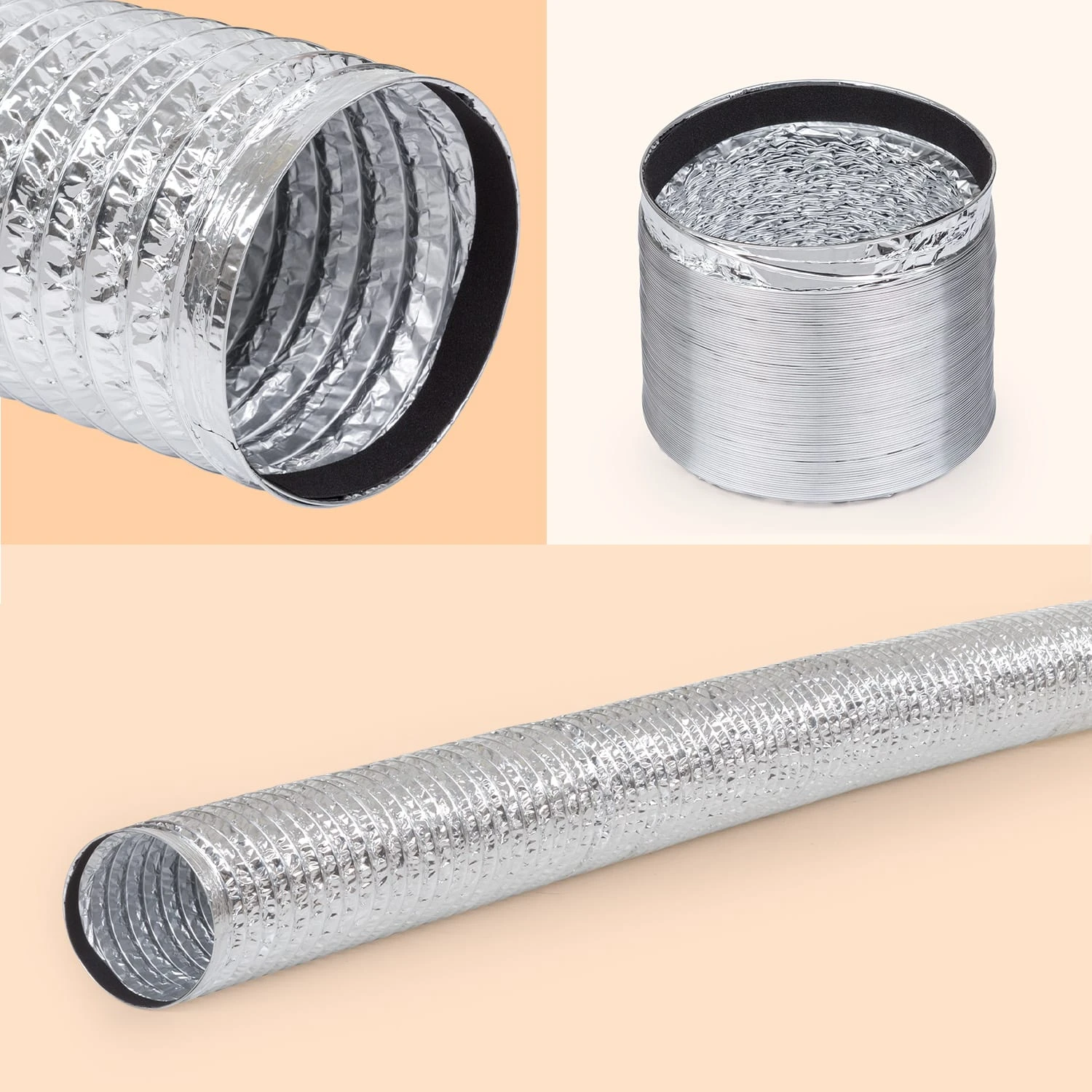 Abluftschlauch Zubehör Ersatz Ø15cm 150 Cm Flex Universal 2 Abluftschlauch Zubehör Ersatz Ø15cm 150 Cm Flex Universal – Bild 2