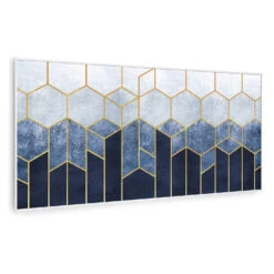 Wonderwall Air Art Smart Infrarotheizung Blaue Linie 120x60cm 700W