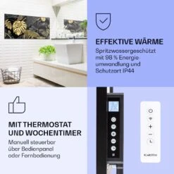 Wonderwall Air Art Smart Infrarotheizung Schwarzes Blatt 120x60cm 700W -Innovation Home Appliances Store 10037921 de 0004 logo