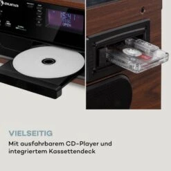 Oakland DAB Plus Retro-Stereoanlage DAB+/FM BT-Funktion Vinyl CD Kassette Inkl. Lautsprechern -Innovation Home Appliances Store 10038002 de 0005 logo