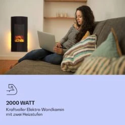 Klarstein Lamington Elektrokamin 2000 W LED-Flammen Heizlüfter Timer Ambientelicht -Innovation Home Appliances Store 10038005 de 0002 logo