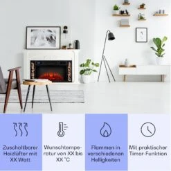 Villarrica Elektrokamin 1900 W LED-Technik Wandeinbau Fernbedienung 9 Villarrica Elektrokamin 1900 W LED-Technik Wandeinbau Fernbedienung -Innovation Home Appliances Store 10038007 de 0003 usp