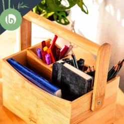 Schreibtischorganizer Tragegriff 4 Fächer 22,5x12x17cm Bambus -Innovation Home Appliances Store 10038011 yy 0004 logo