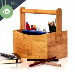 Schreibtischorganizer Tragegriff 4 Fächer 22,5x12x17cm Bambus -Innovation Home Appliances Store 10038011 yy 0006 logo