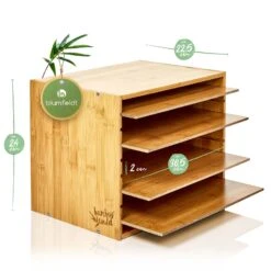 Ablagebox Briefbox Organizer 5 Fächer Maße: 30,5x24x22,5 Cm Bambus -Innovation Home Appliances Store 10038040 yy 0007 logo