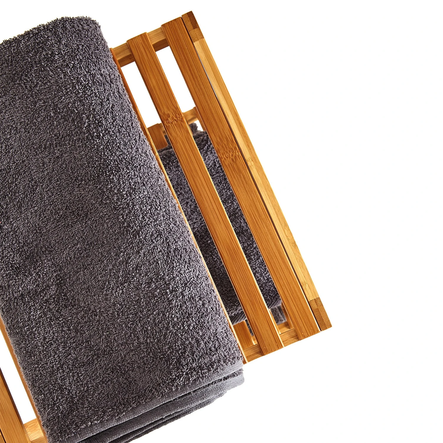 Regal Mehrzweckregal 4 Etagen 34x110x33cm (BxHxT) Kombinierbar Bambus 3 Regal Mehrzweckregal 4 Etagen 34x110x33cm (BxHxT) Kombinierbar Bambus – Bild 3