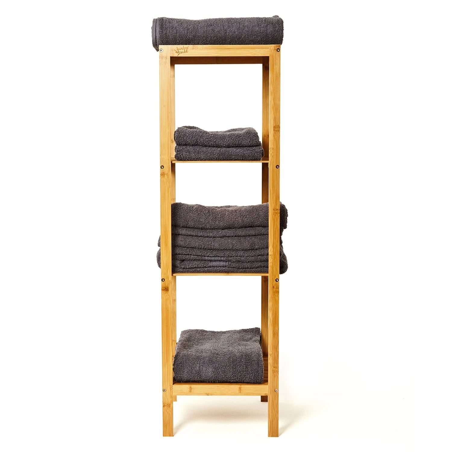 Regal Mehrzweckregal 4 Etagen 34x110x33cm (BxHxT) Kombinierbar Bambus 4 Regal Mehrzweckregal 4 Etagen 34x110x33cm (BxHxT) Kombinierbar Bambus – Bild 4