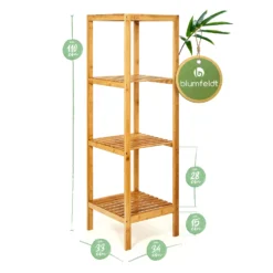 Regal Mehrzweckregal 4 Etagen 34x110x33cm (BxHxT) Kombinierbar Bambus 13 Regal Mehrzweckregal 4 Etagen 34x110x33cm (BxHxT) Kombinierbar Bambus -Innovation Home Appliances Store 10038049 yy 0007 logo