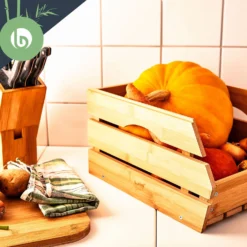 Stapelkiste Aus Bambus Gute Luftzirkulation Stapelbar 27x20,5x38cm -Innovation Home Appliances Store 10038071 yy 0005 logo