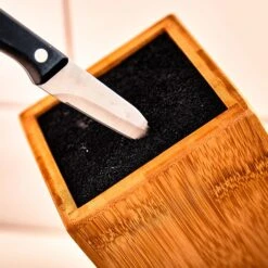 Messerblock, Schief PET-Borsteneinsatz Für 5-10 Messer, Bambus -Innovation Home Appliances Store 10038080 yy 0005 logo