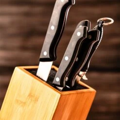 Messerblock, Schief PET-Borsteneinsatz Für 5-10 Messer, Bambus -Innovation Home Appliances Store 10038080 yy 0006 logo