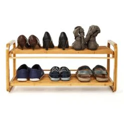 Schuhregal Mehrzweckregal 2 Etagen 6 Paar Schuhe Erweiterbar Bambus -Innovation Home Appliances Store 10038087 yy 0005 logo