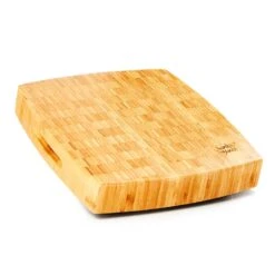 Bambus-Hackbrett 30 X 6,8 X 30 Cm (BxHxT) Standfüße Haltegriff Pflegeleicht