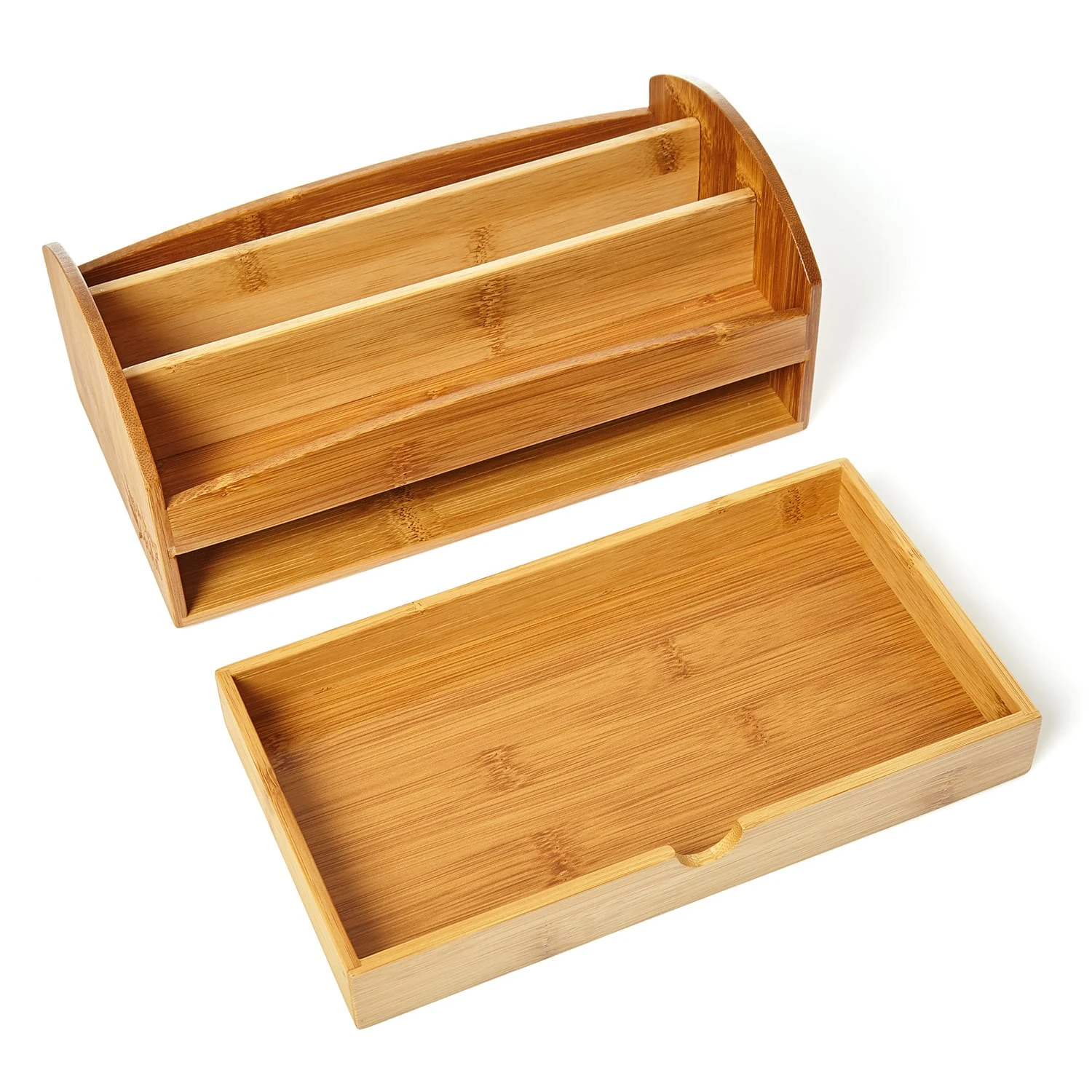 Schreibtischorganizer Mit Schublade 3 Fächer 27,5x11x15 Cm 100% Bambus 7 Schreibtischorganizer Mit Schublade 3 Fächer 27,5x11x15 Cm 100% Bambus – Bild 7