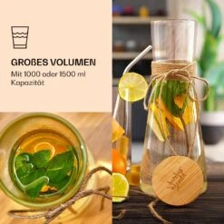 Glaskaraffe Mit Bambusdeckel Borosilikatglas Hitzebeständig -Innovation Home Appliances Store 10038230 de 0003 logo