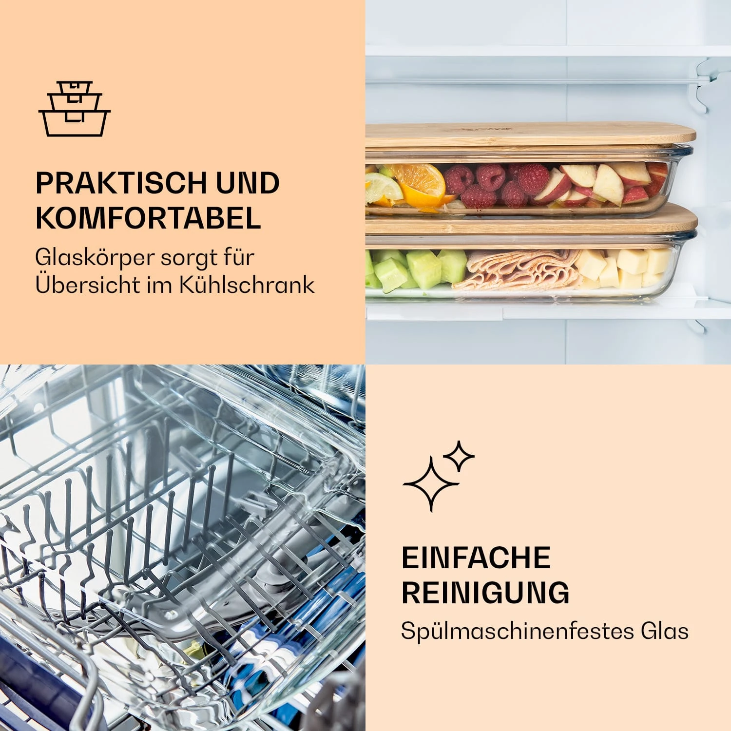 Aufschnittbox Mit Deckel 1,6 Liter 2er Set Glas Bambus Hitzebeständig 4 Aufschnittbox Mit Deckel 1,6 Liter 2er Set Glas Bambus Hitzebeständig – Bild 4