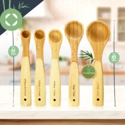 Messlöffel-Set Back- Und Kochbesteck Ideales Abmessen 5er-Set Bambus 13 Messlöffel-Set Back- Und Kochbesteck Ideales Abmessen 5er-Set Bambus -Innovation Home Appliances Store 10038313 yy 0007 logo