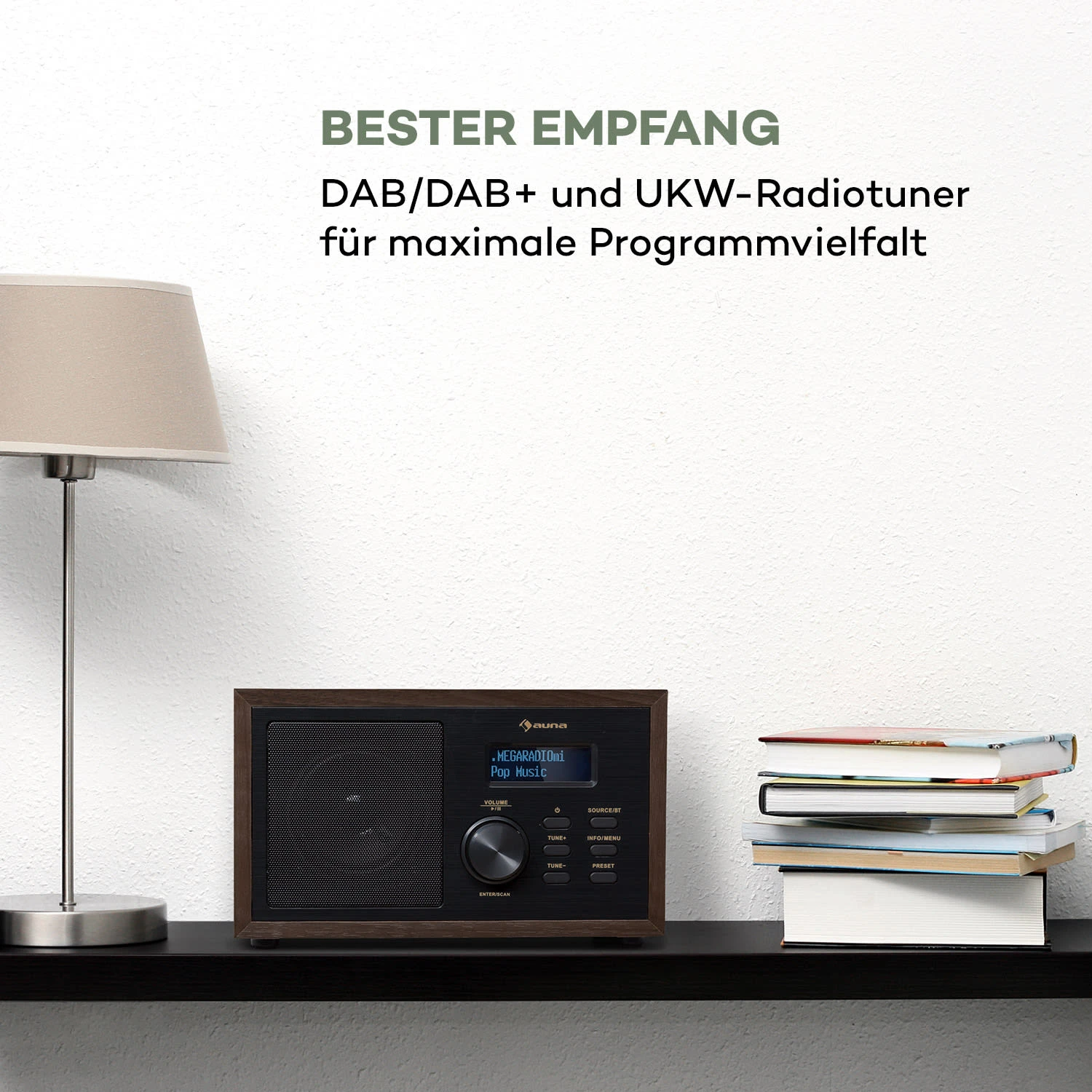 Ambient DAB+/FM Radio BT 5.0 AUX-In LC-Display Wecker Eieruhr 2 Ambient DAB+/FM Radio BT 5.0 AUX-In LC-Display Wecker Eieruhr – Bild 2
