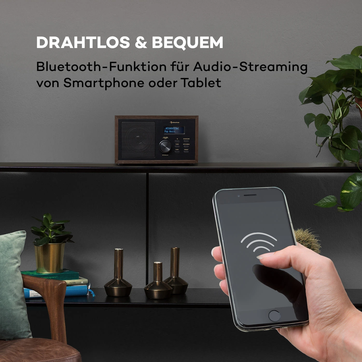 Ambient DAB+/FM Radio BT 5.0 AUX-In LC-Display Wecker Eieruhr 3 Ambient DAB+/FM Radio BT 5.0 AUX-In LC-Display Wecker Eieruhr – Bild 3