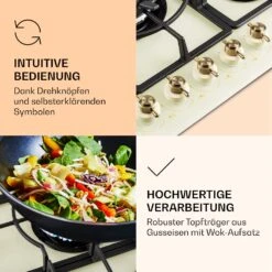 Victoria 5 Gaskochfeld 5-flammig Sabaf-Brenner Glaskeramik Retro-Look -Innovation Home Appliances Store 10038377 de 0005 logo