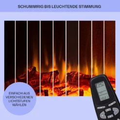 Las Pilas Elektrokamin Heizlüfter 900/1800W Wochentimer Fernbedienung 14 Las Pilas Elektrokamin Heizlüfter 900/1800W Wochentimer Fernbedienung -Innovation Home Appliances Store 10038629 de 0007 usp