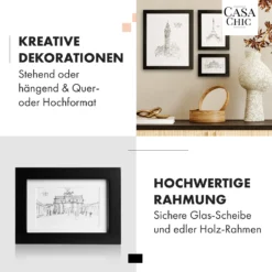 Chalcot Bilderrahmen 7er-Set 3 Größen Rechteckig Passepartout Echtholz -Innovation Home Appliances Store 10039352 de 0003 usp