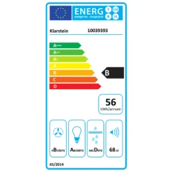 Monumenta Wandabzugshaube Aluminium 559m³/h LED EEK B -Innovation Home Appliances Store 10039393 energy label