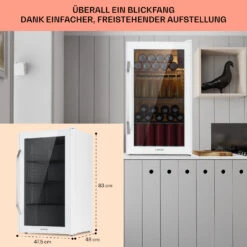 Beersafe XXL Quartz Kühlschrank 80 Liter 3 Böden Panoramaglastür -Innovation Home Appliances Store 10039427 DE 0006 usp