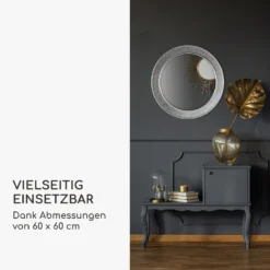 Cheyne Wandspiegel Holzrahmen Rund Ø 60 Cm Mosaik-Design -Innovation Home Appliances Store 10039461 de 0004 logo