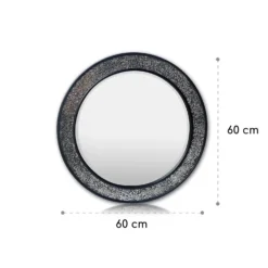 Cheyne Wandspiegel Holzrahmen Rund Ø 60 Cm Mosaik-Design -Innovation Home Appliances Store 10039463 yy 0007 logo