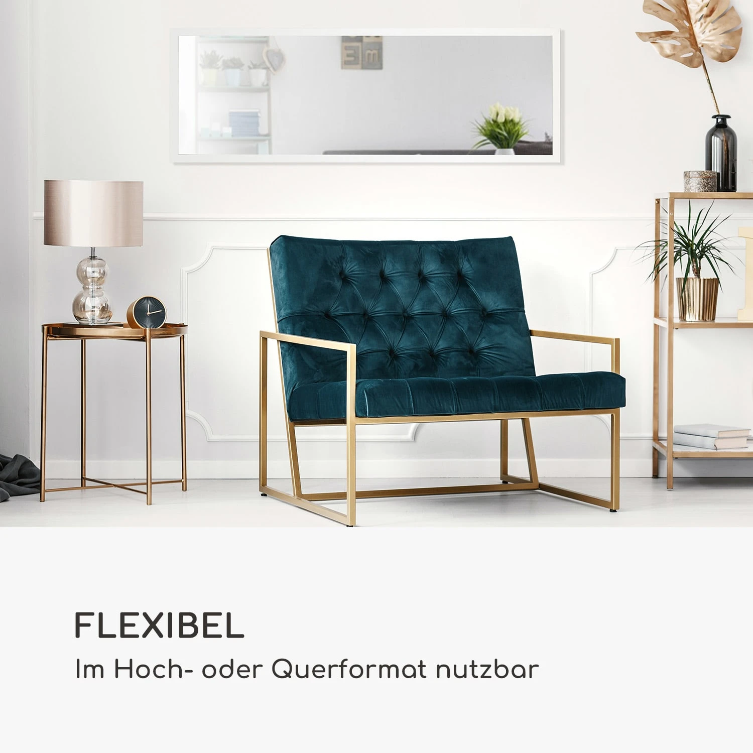 Luton Wandspiegel Echtholz Rechteckig 130 X 45 Cm 2 Luton Wandspiegel Echtholz Rechteckig 130 X 45 Cm – Bild 2