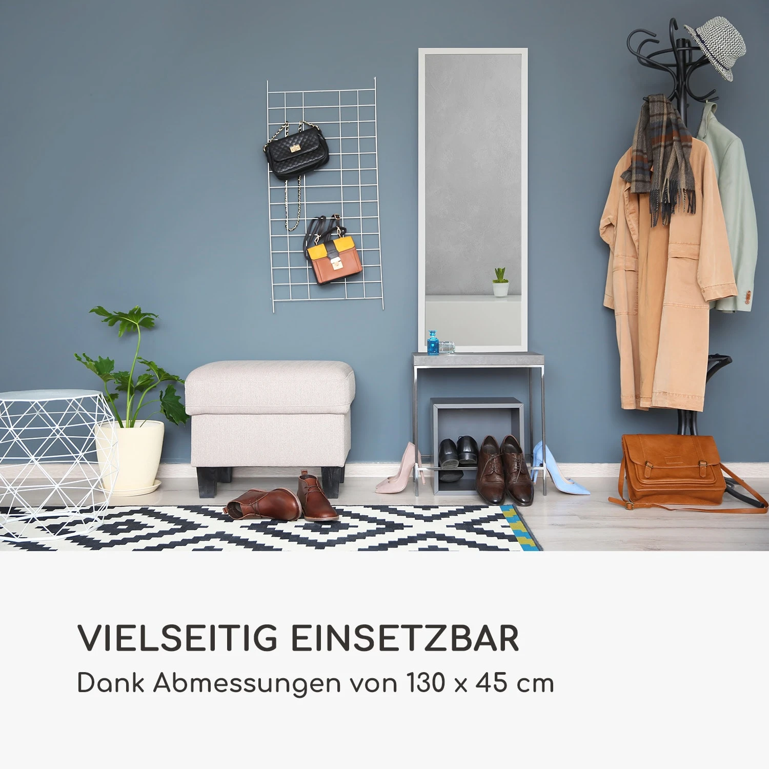 Luton Wandspiegel Echtholz Rechteckig 130 X 45 Cm 3 Luton Wandspiegel Echtholz Rechteckig 130 X 45 Cm – Bild 3